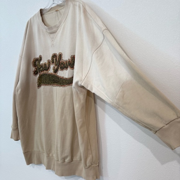 Free People Bali Drifter Sweatshirt Size Large Pullover Crew - Picture 5 of 15